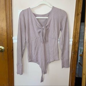 Abercrombie pink long sleeve body suit